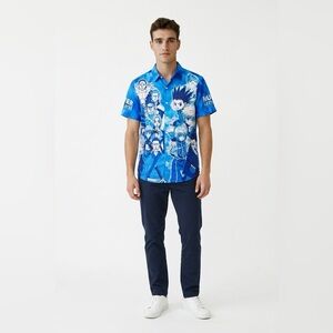 Hunter X Hunter Group Woven Button-Up Shirt Mens Size M